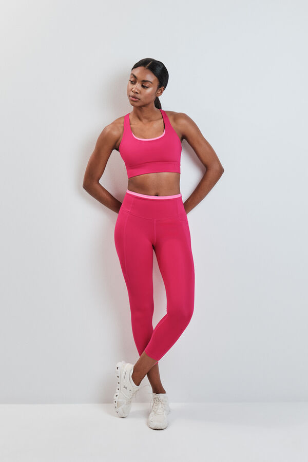 Dash and Stars Roze skraćene 4D STRETCH helanke pink