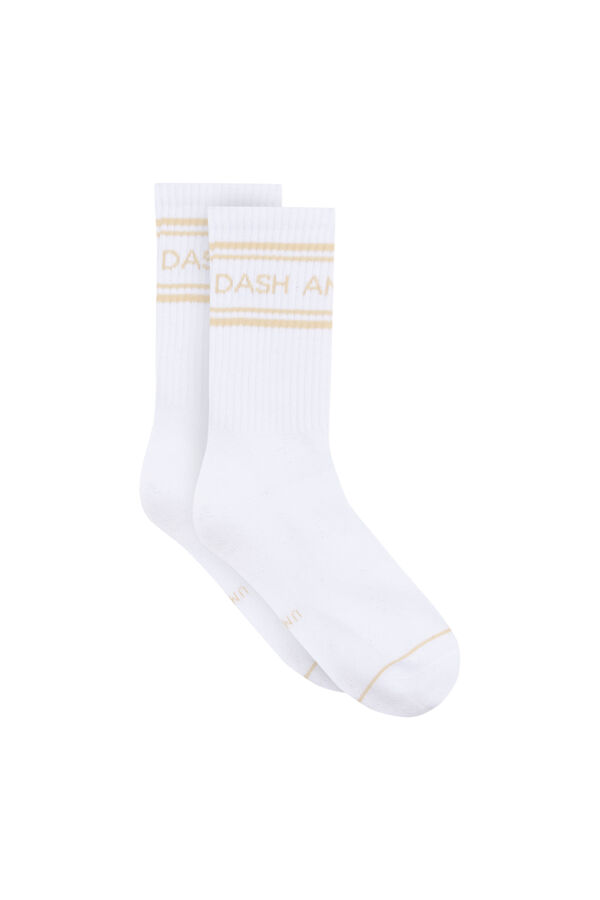 Dash and Stars Pakovanje od 3 komada pamučnih čarapa sa logom beige