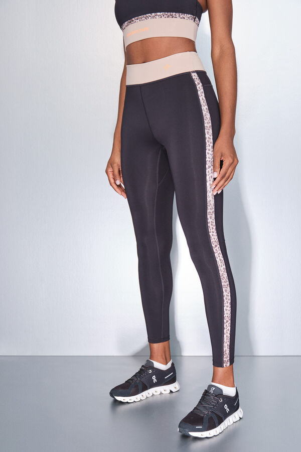 Dash and Stars 4D STRETCH fekete &aacute;llatmint&aacute;s leggings fekete