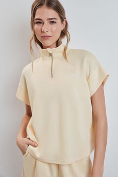 Dash and Stars Yellow soft viscose short sleeve sweatshirt yellow