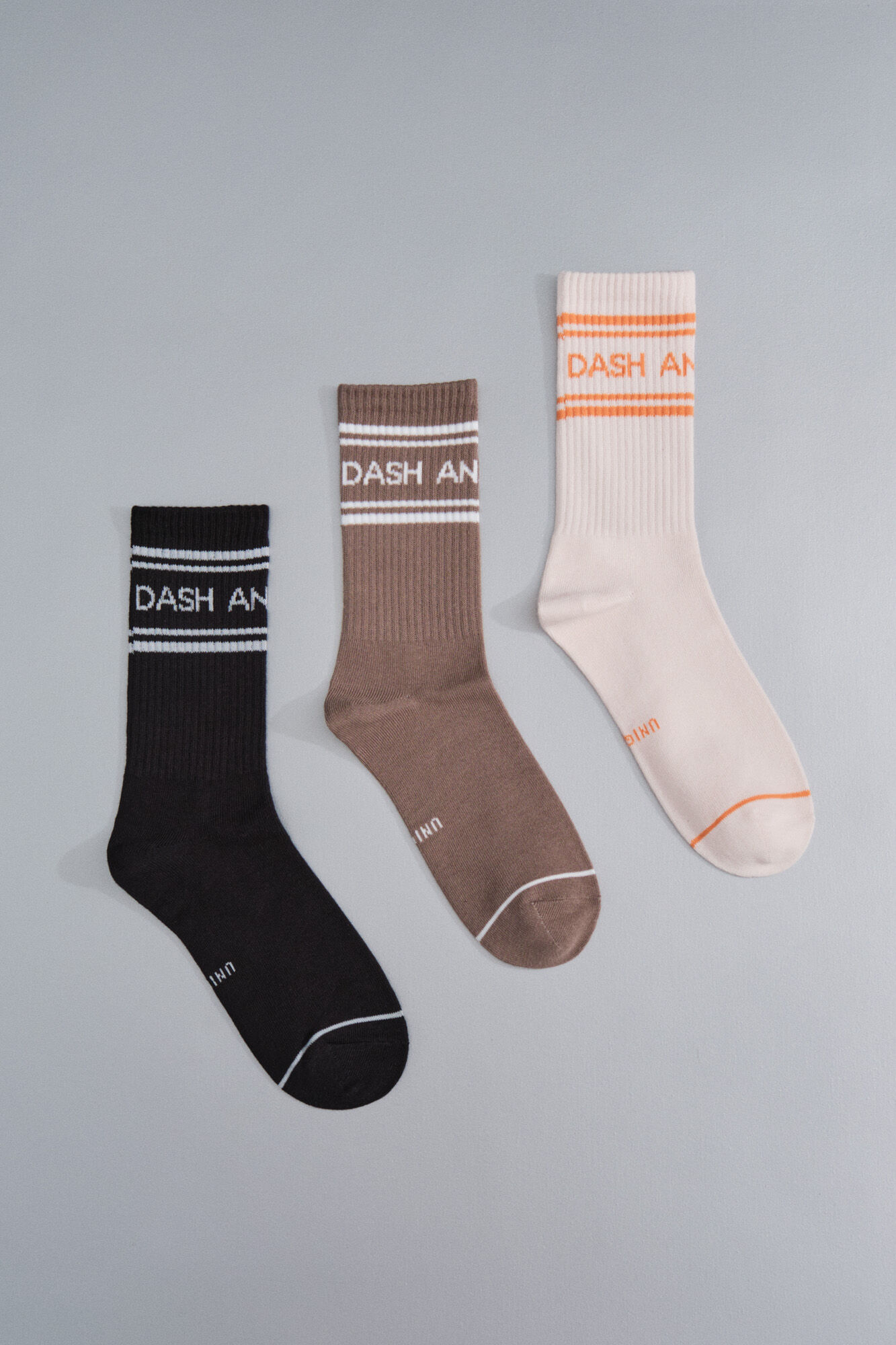 Dash and Stars Paket od 3 pamučne čarape do sredine teladi sa logo