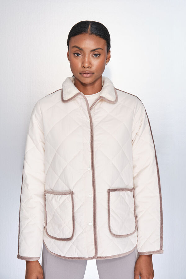 Dash and Stars Bež štepana jakna sa dijamantima beige