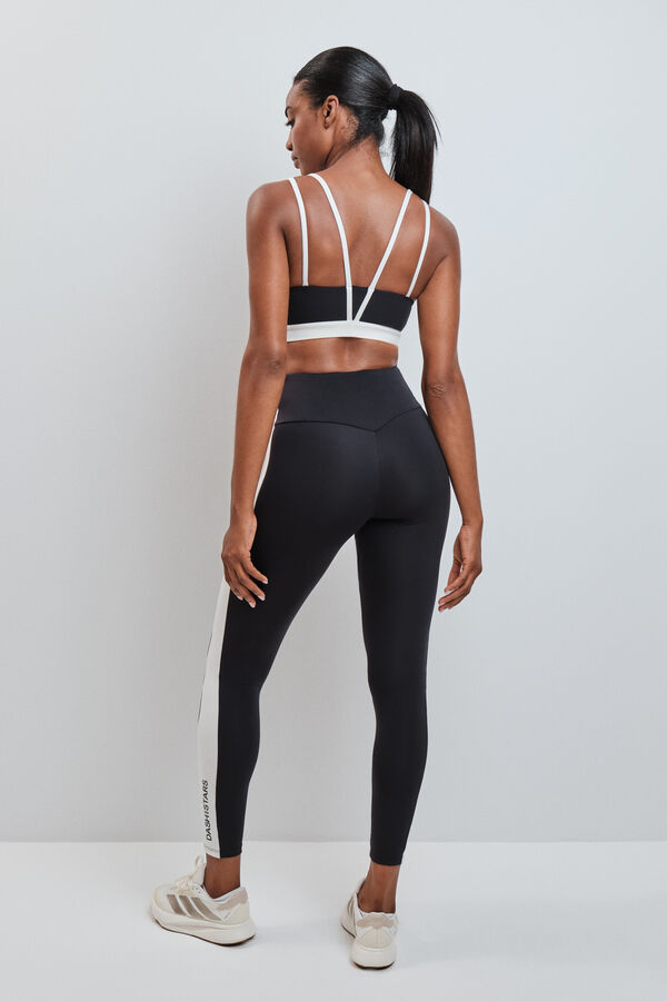 Dash and Stars Crne duge helanke 4D STRETCH sa kontrastom black