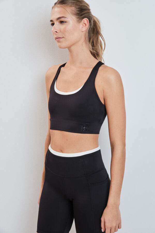 Dash and Stars Crni 4D STRETCH sportski grudnjak black