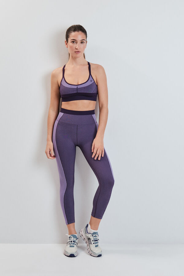 Dash and Stars Purple sports bra SEAMLESS COMFORT pink