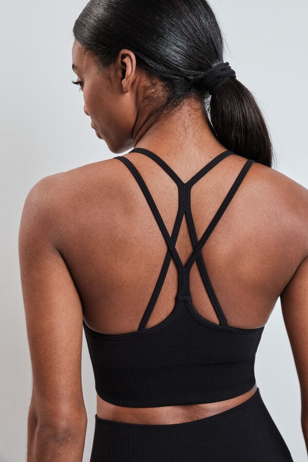 Dash and Stars Sutien sportiv negru SEAMLESS COMFORT black