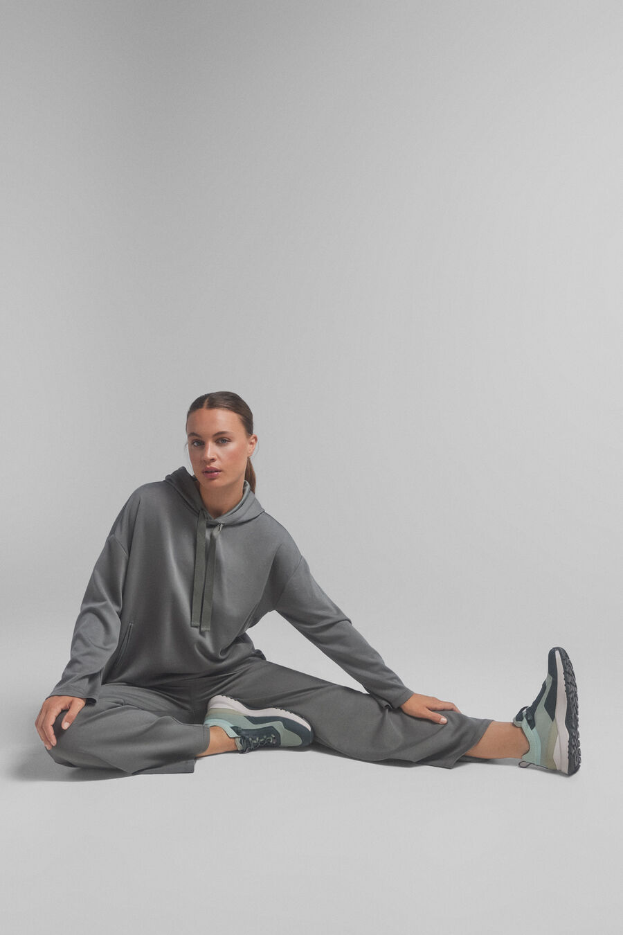 Sudadera capucha suave kaki