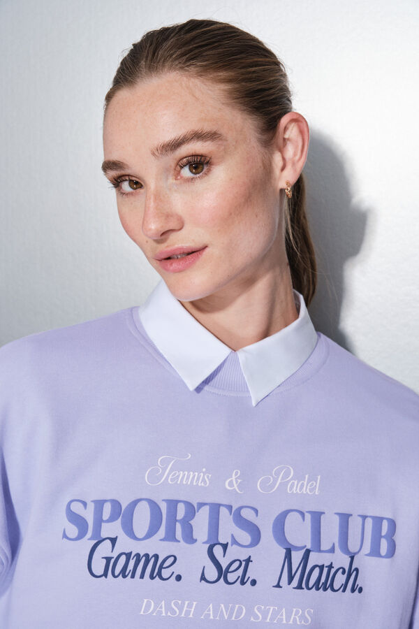 Dash and Stars 100% pamučna plišana duks lila boje pink