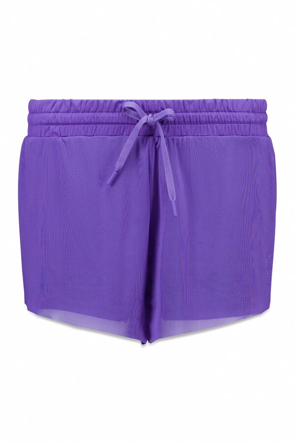 Dash and Stars Purple mesh ultra-light short pink