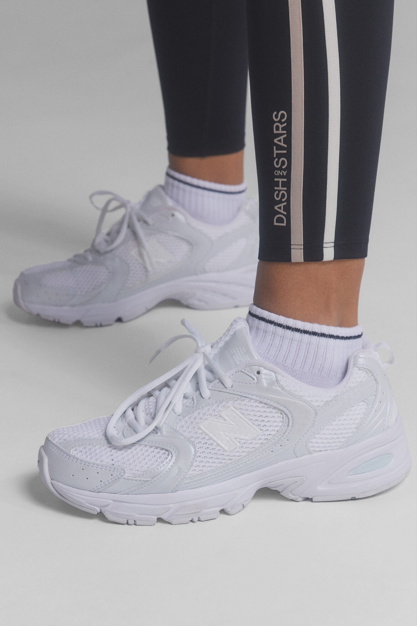 Dash and Stars Helanke 4D Stretch sa crno-belim dezenom