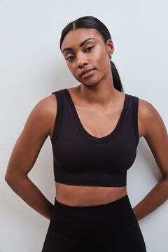 Dash and Stars Crni sportski grudnjak SEAMLESS COMFORT