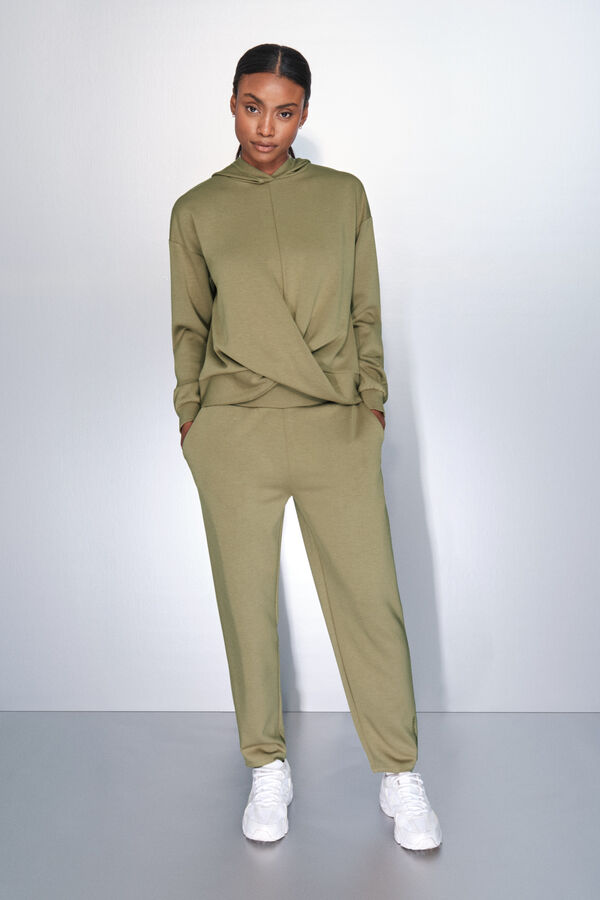 Dash and Stars Duks kaki dukserica beige