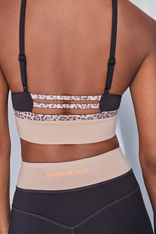 Dash and Stars 4D STRETCH &ndash; Schwarzer Sport-BH  Schwarz