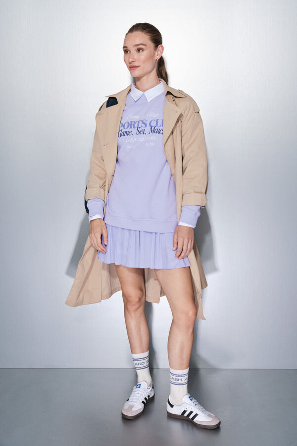 Dash and Stars 100% pamučna plišana duks lila boje pink