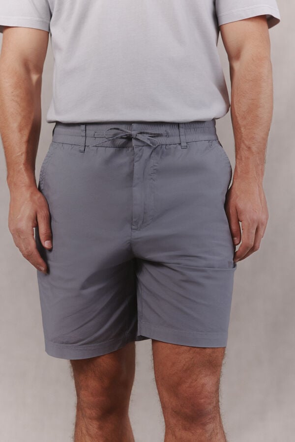 Bermuda leve em popelina regular | Calções para Homem | SPF