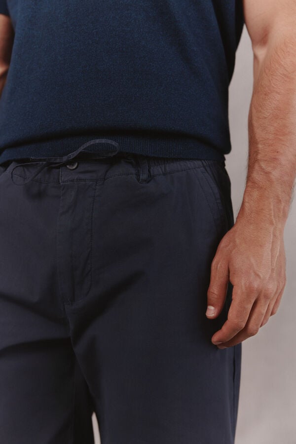 Calças chino leves em popelina | Calças para Homem | SPF