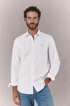 OOTO Camisa oxford lisa de manga comprida
