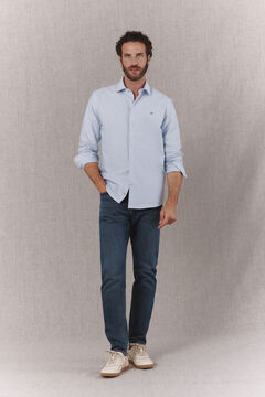 OOTO Camisa oxford lisa de manga comprida