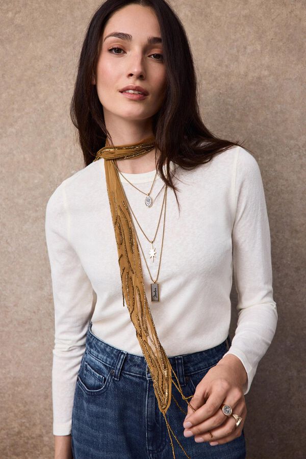 Slowlove Corbata joya Beige