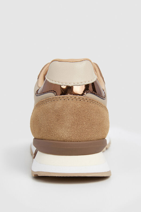 Pepe Jeans Retro running trainers beige