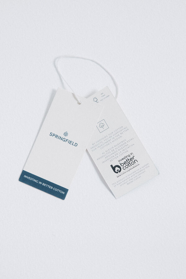 Springfield Oversized bear embroidered shirt white