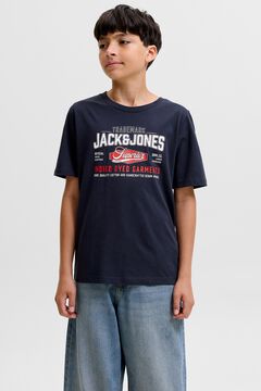 Jack & Jones Junior T-shirt regular estampada azul