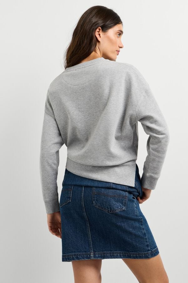 Pepe Jeans Sudadera de cuello redondo logo gris
