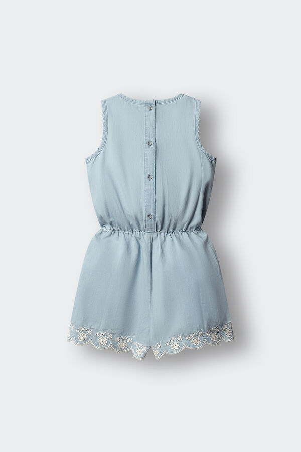 Springfield Kids Peto corto denim troquelado ni&ntilde;a azul