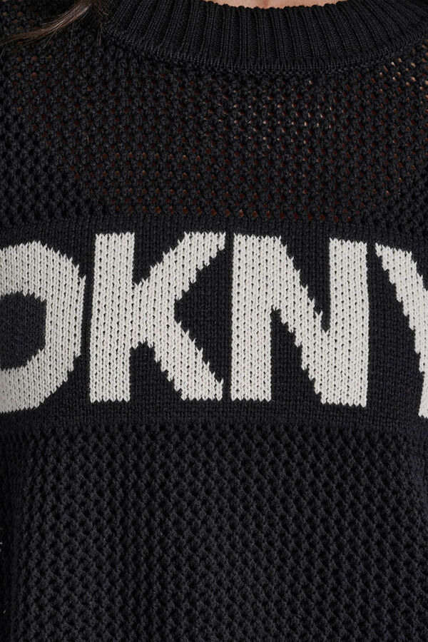 DKNY Crochet jumper black
