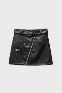 Inside Falda Mini Efecto Piel Con