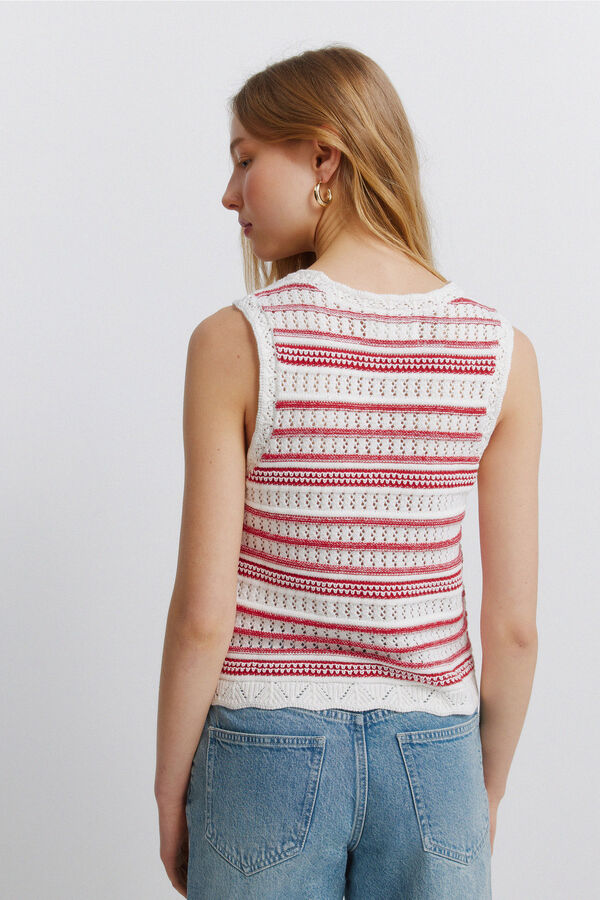 Springfield Striped knit top red