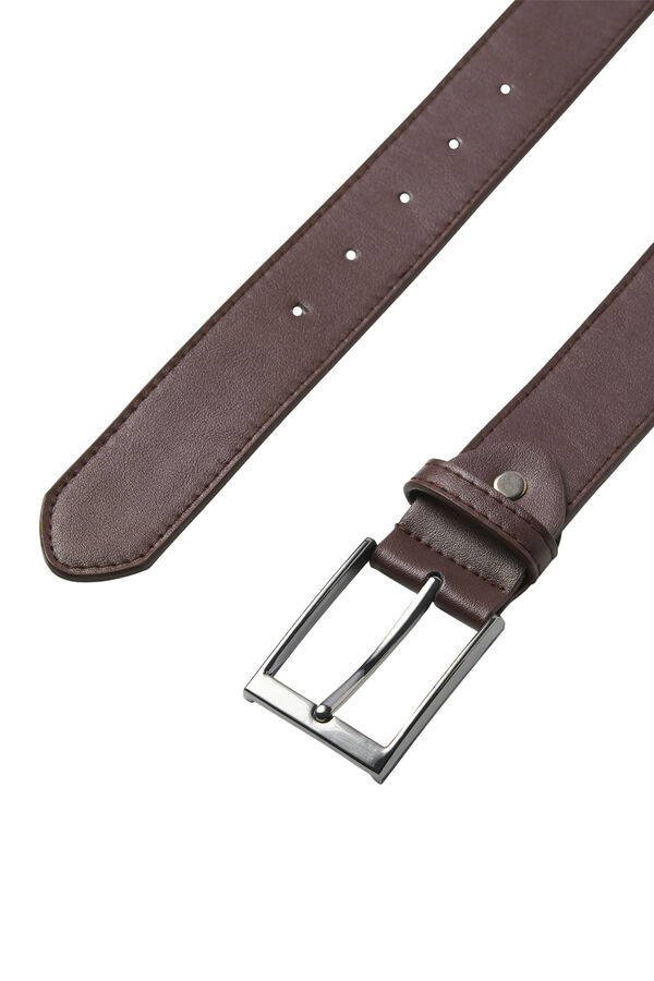 Jack & Jones Faux leather belt nude