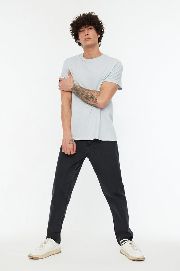 Trendyol Jeans retos de corte relaxado preto