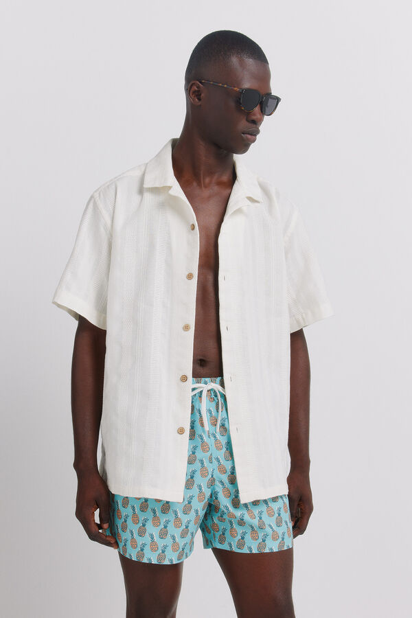 Springfield Pineapple print swimwear blue