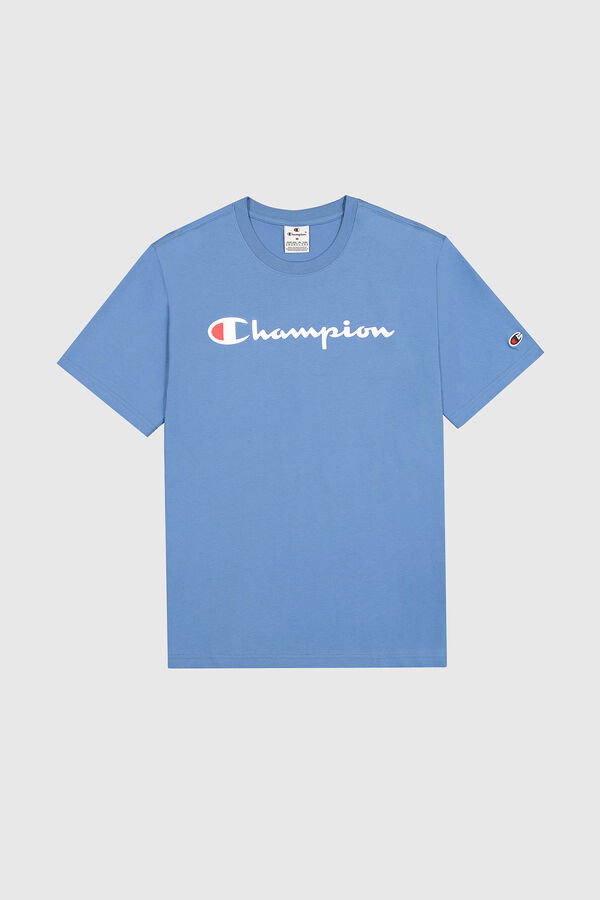 Champion Camiseta masculina de algod&atilde;o azul