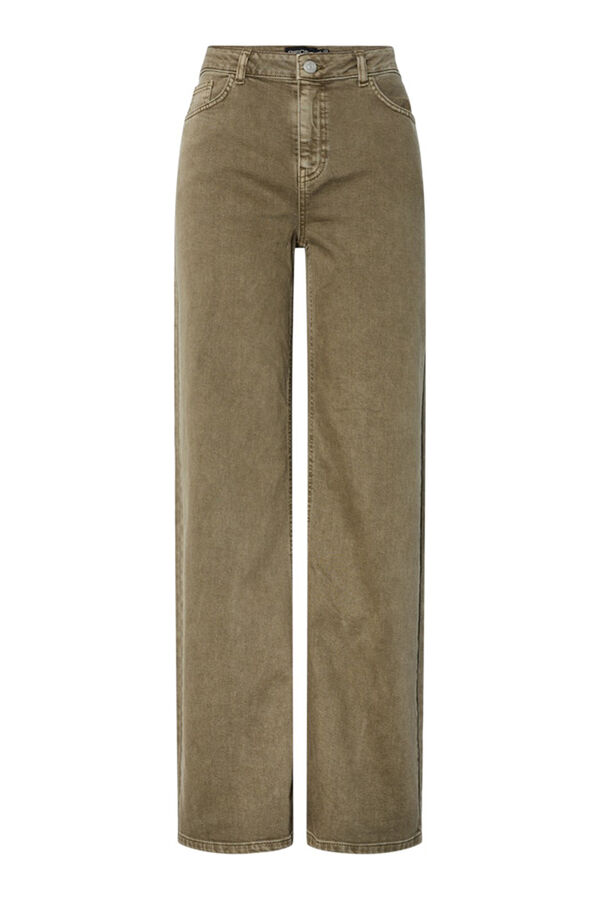 Pieces Pantal&oacute;n vaquero recto washed tostado