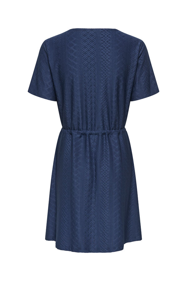 JDY Embroidered short dress blue