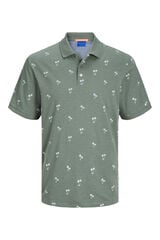 Springfield Standard fit printed polo shirt green