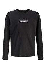 Jack & Jones Junior Long-sleeved logo T-shirt black