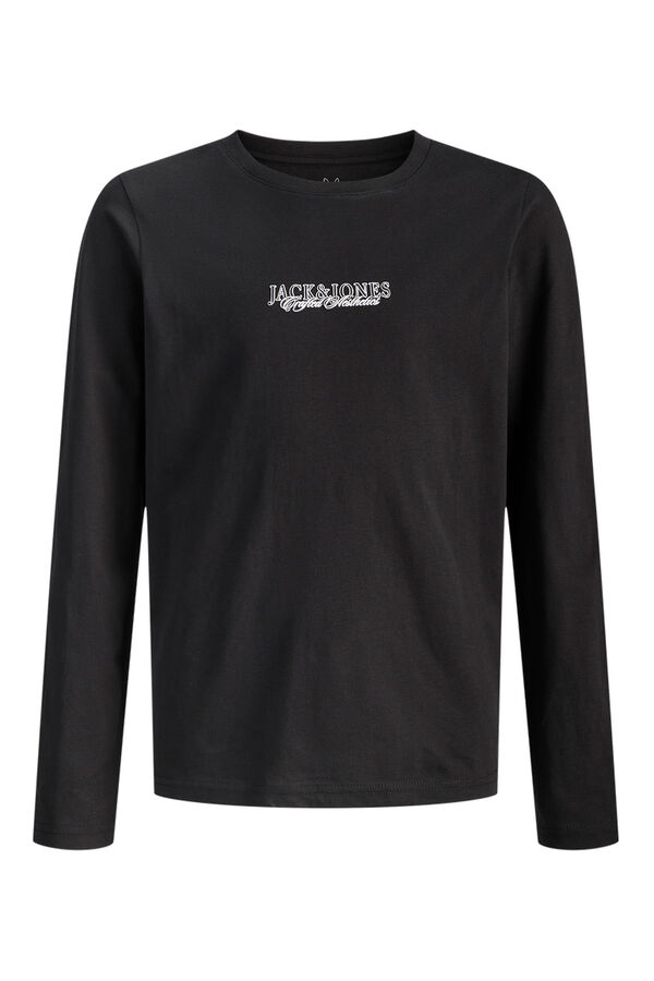 Jack & Jones Junior Long-sleeved logo T-shirt black