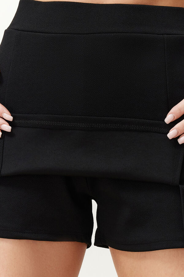 Trendyol Falda pantal&oacute;n mini negro