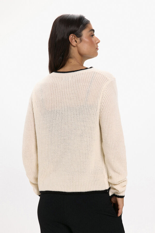 JDY Round neck jumper white