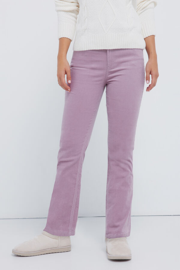 Springfield Pantalones pana kick flare morado/lila