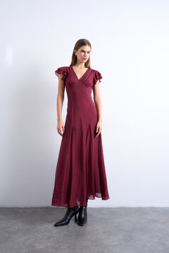 Topshop Vestido comprido gola em bico