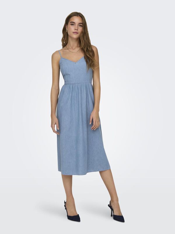 Springfield Midi-Kleid Träger Blau