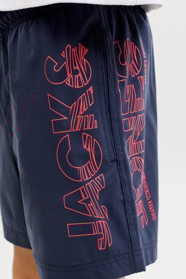 Jack & Jones Junior Logo regular swimwear blue