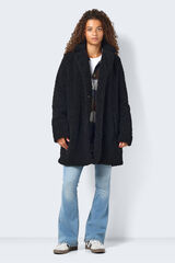 Noisy May Sobretudo comprido teddy  preto