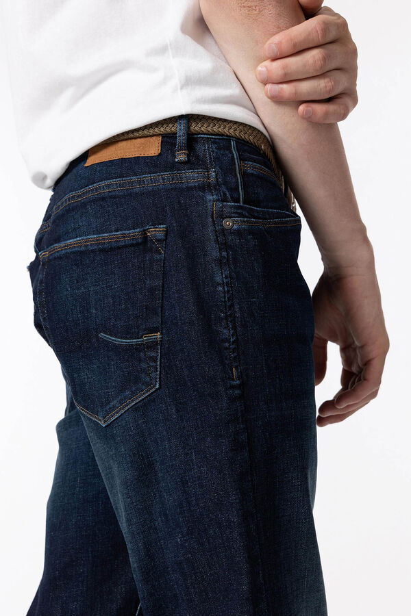 Springfield Leo Comfort Fit Jeans with Belt bluish