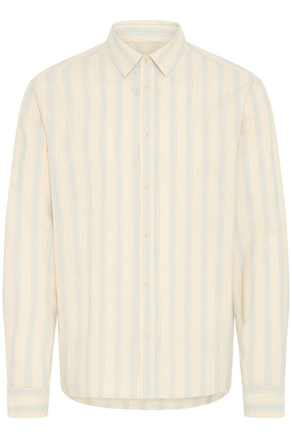 Blend Camisa de algod&atilde;o de manga comprida azul