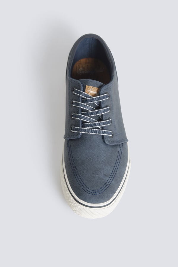 Springfield Faux leather iconic sneaker blue